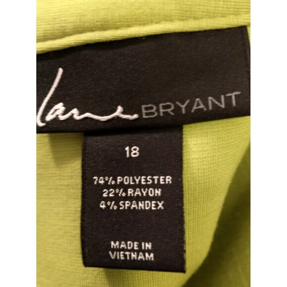 Lane Bryant Ponte Skirt Zip Back Pencil Stretch Women's Spring Green - Size 18 - Picture 8 of 9